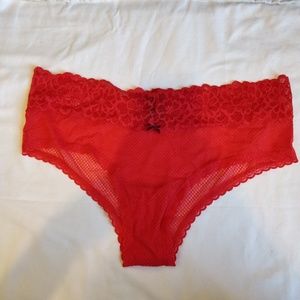 Aerie Cheeky Red Lace Panties